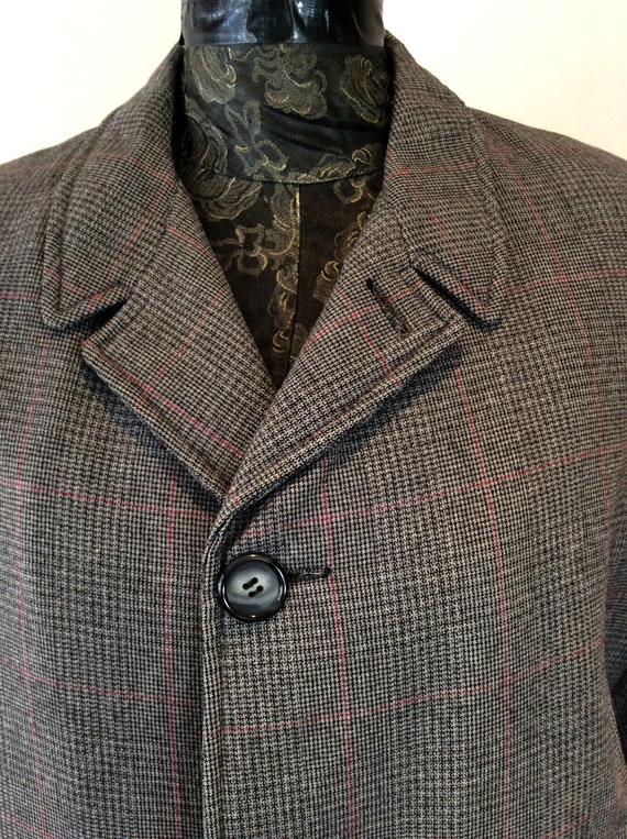 vintage 60s late 50s Plaid Coat Croydon Zephyr Ch… - image 3