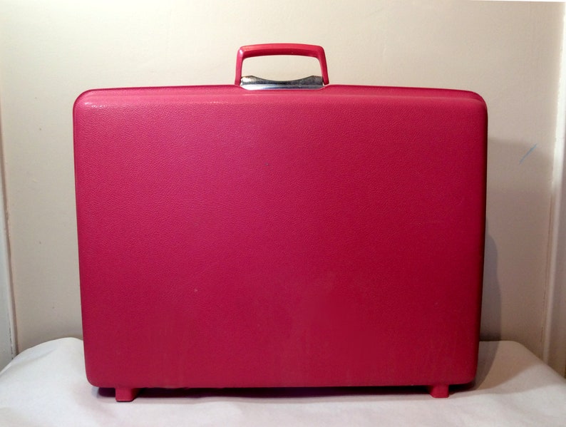 vintage pink samsonite luggage