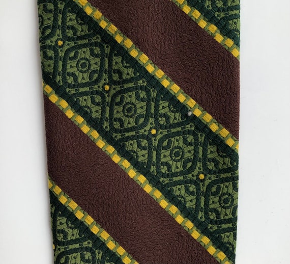 vintage PLAYBOY Neckwear Tie Wide 70s Green and B… - image 6