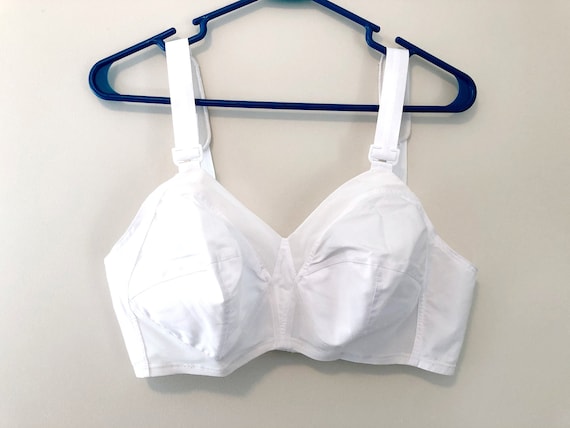 Vintage Bullet Bra White Cotton Unworn Deadstock Burlesque Pin up 36 38C  80s Does 50s Semi Sheer Fine Netting Valentines Day Gifts for Her -   Canada