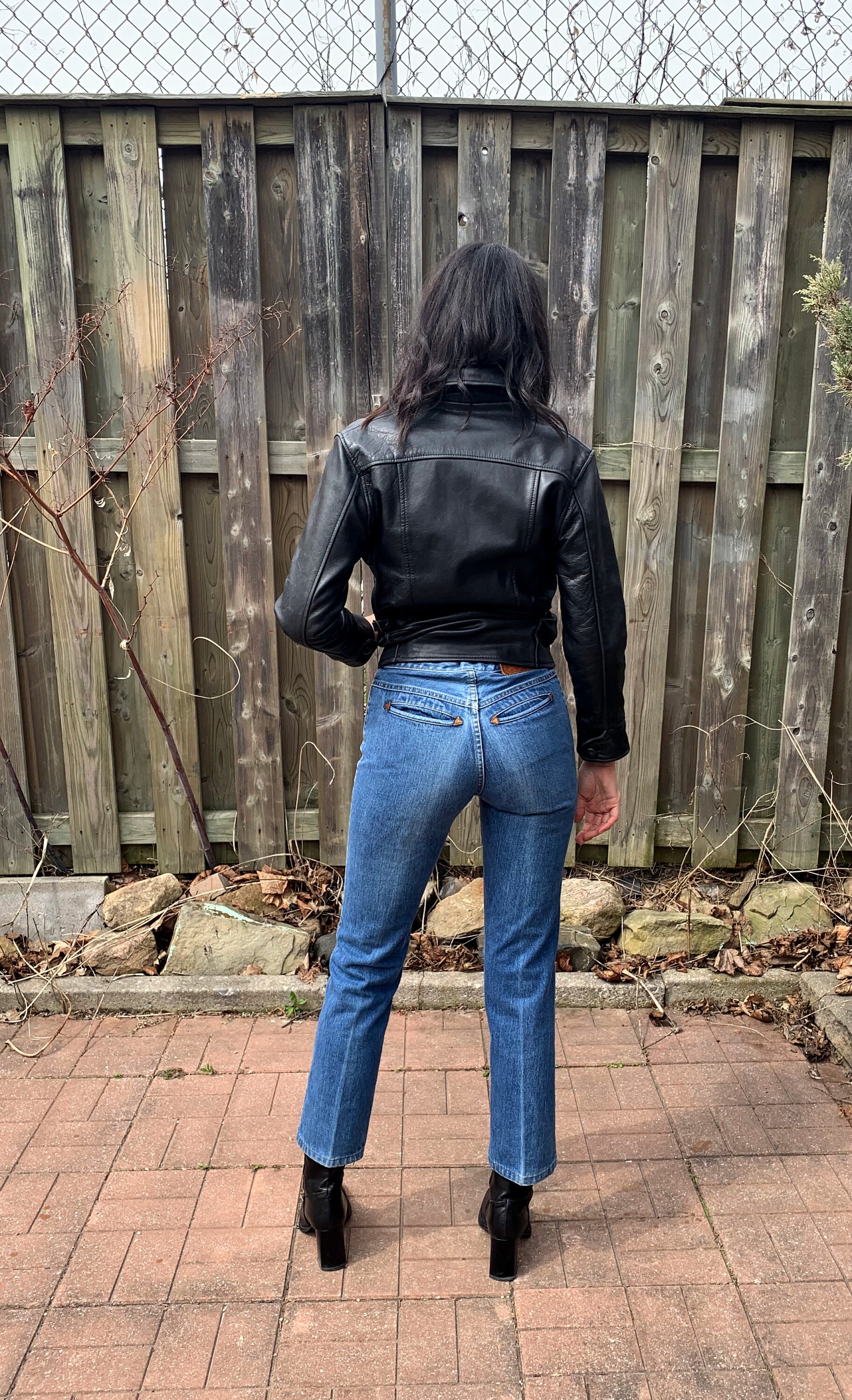 Blouson Cuir Noir Vintage Années 80/90 - Taille L - État Très Bon (8/10) - Style Bomber
