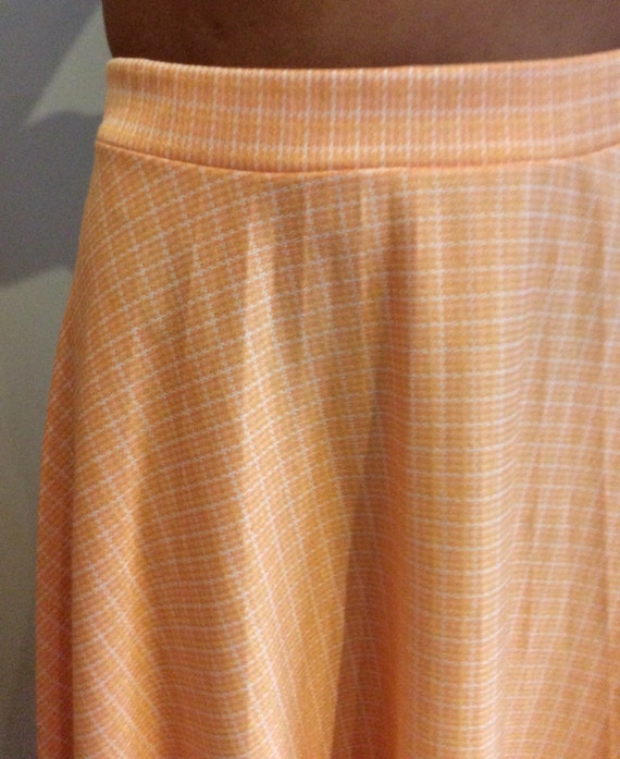 vintage 1970s Peach Midi Skirt Set Suit sexy secr… - image 7