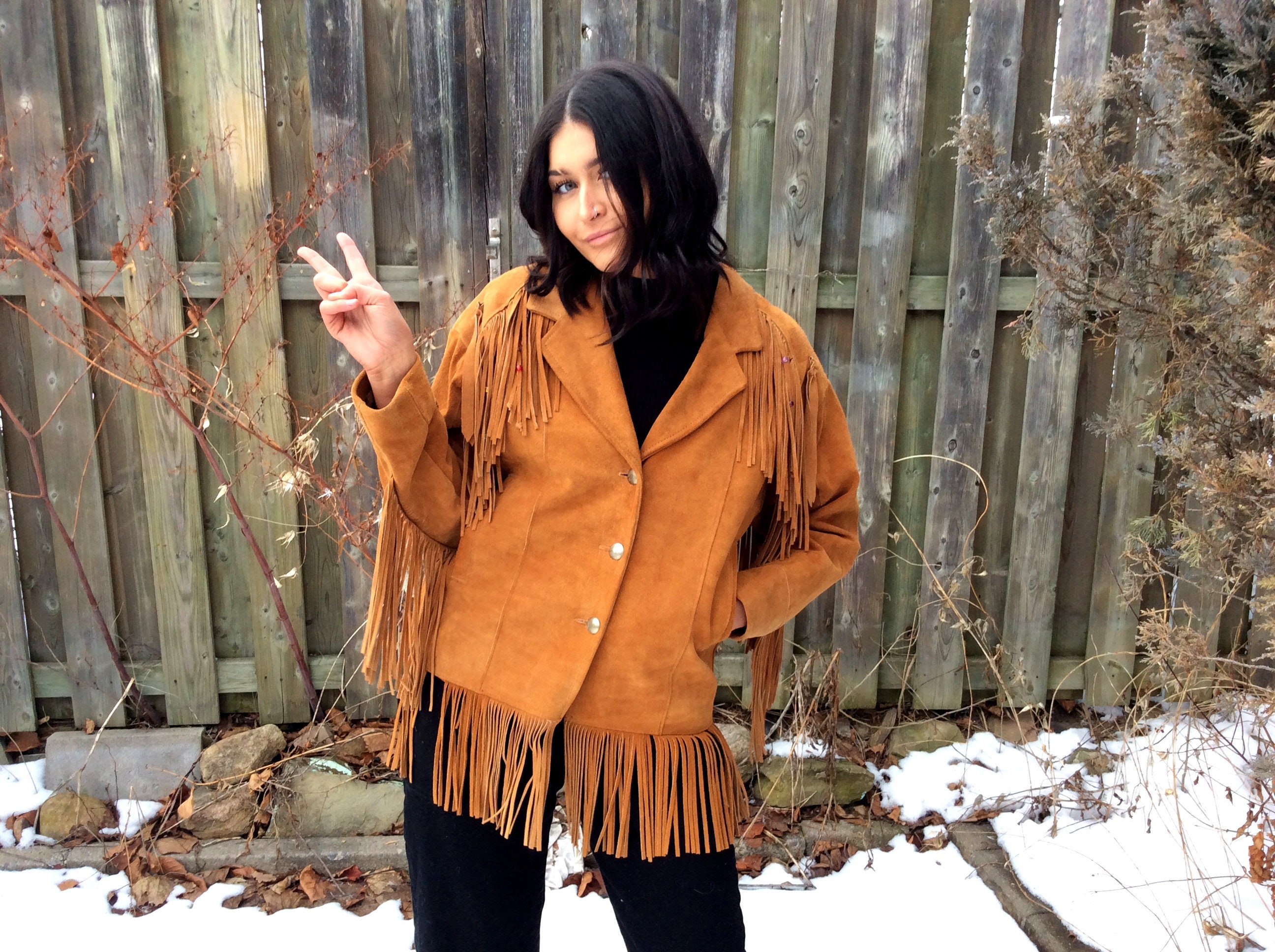 Vintage Suede Fringed Jacket by Excelled Unisex 1960s 70s Easy - Etsy