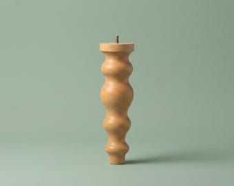 Golvende houten meubelpoten, massief beuken kastpoten