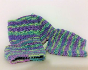 Hand knit Yoga socks - toeless, dance, pedicure