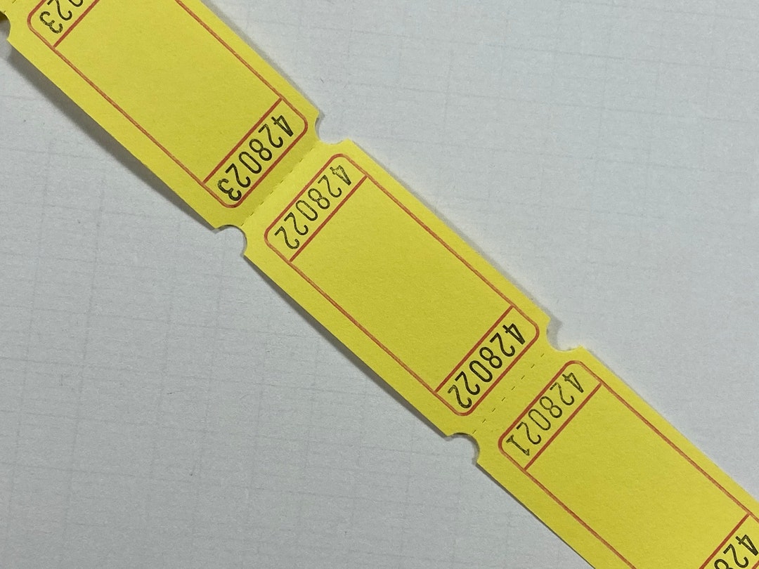 Blank YELLOW Tickets Valentine Scrapbooking Embellishment Etsy UK