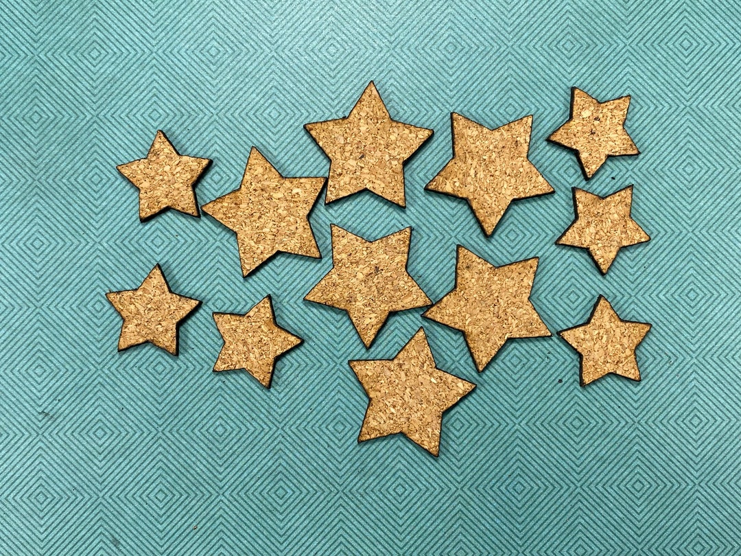Stars Adhesivebacked Cork Scrapbooking Embellishment Etsy