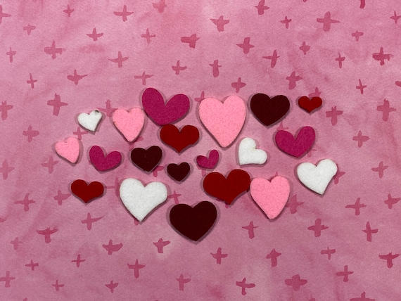 Felt Heart Stickers Valentine Scrapbooking Embellishment 