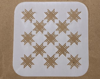 Starburst Plaid Stencil