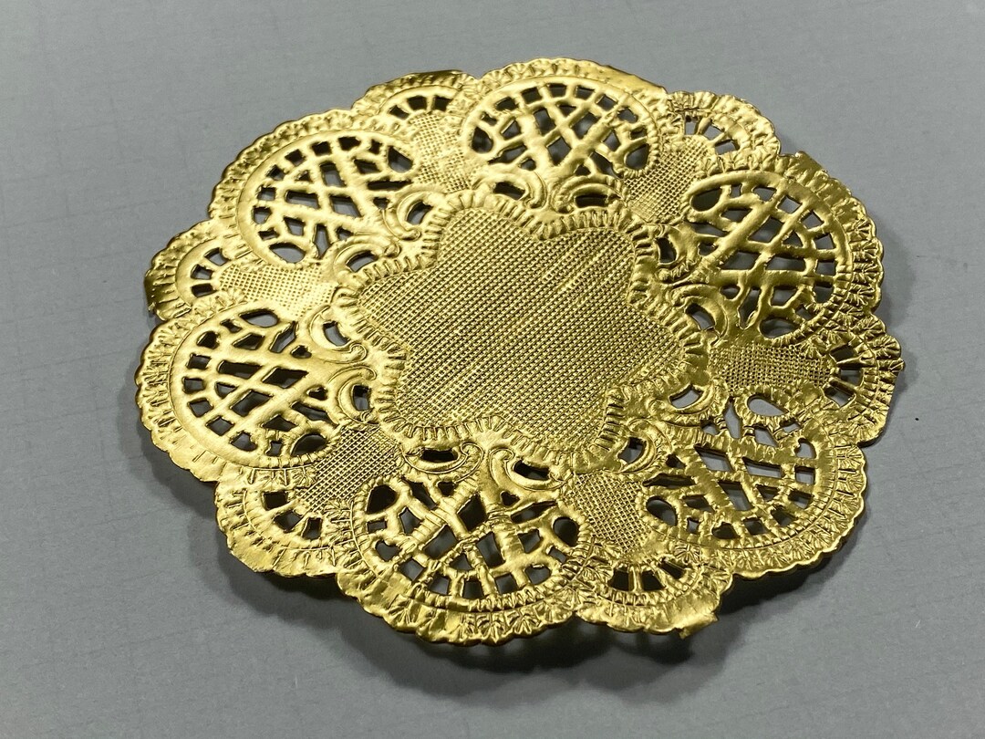 4 Gold Doilies Scrapbooking Embellishment Etsy México