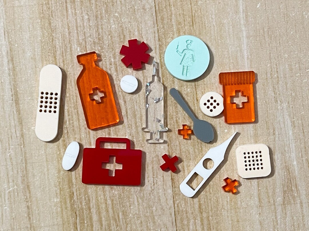 Medical Icons Sprinkles Acrylic Scrapbooking Embellishments Etsy