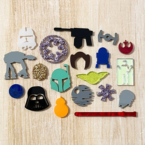 Star Battle Icons Sprinkles Acrylic Scrapbooking Embellishments