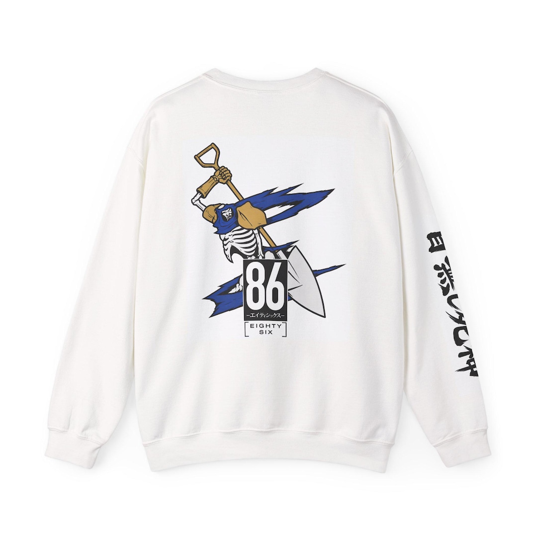 86 EIGHTY-SIX Crewneck Sweatshirt | Graphic Sleeve Script (headless ...