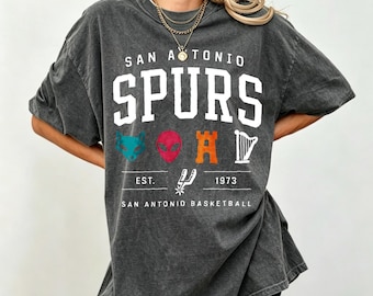 San Antonio Spurs T-Shirt, City Symbols Basketball Tee, Retro Spurs Fan Shirt, NBA Fan Top