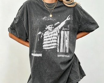 Vintage The Sandlot Ham Porter Baseball Washed T-Shirt, Retro 90s Movie Graphic Oversized Tee, Classic Film Fan Casual Top