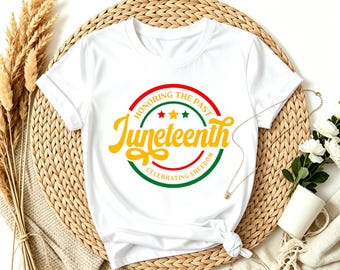 Juneteenth Honoring The Past Celebrating Freedom T-Shirt, African Circle Black Heritage Holiday Tee, Unisex Juneteenth Shirt