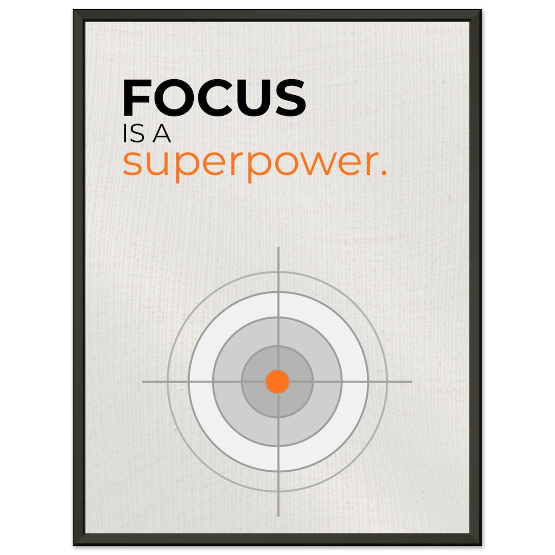 Focus is A Superpower Poster – Minimalist Mindset Wall Art for Office ...