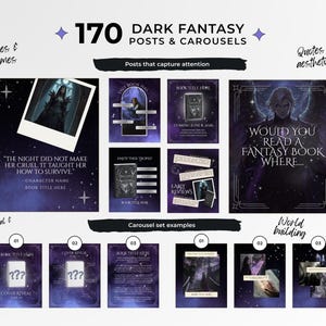 Starlight book launch Instagram templates for authors, Canva editable bookstagram templates with dark night sky aesthetic, gold and silver accents, purple templates, celestial theme, Instagram post story reel templates for book marketing, author social media kit, book promotion content, cover reveal countdown launch day posts, fantasy romance bookstagram templates, indie author branding kit, aesthetic Instagram templates, content creator bundle for authors, social media templates Canva download