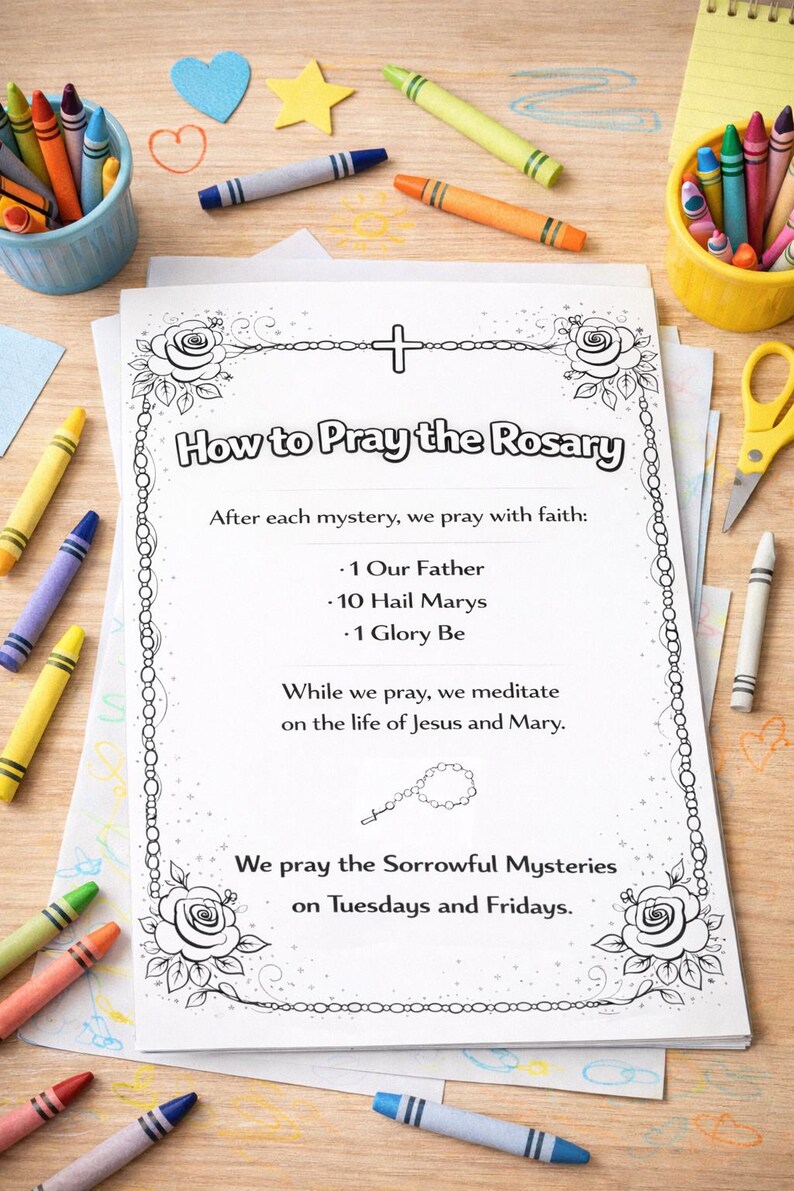 The Sorrowful Mysteries of the Rosary – Catholic Coloring Book for Kids ...