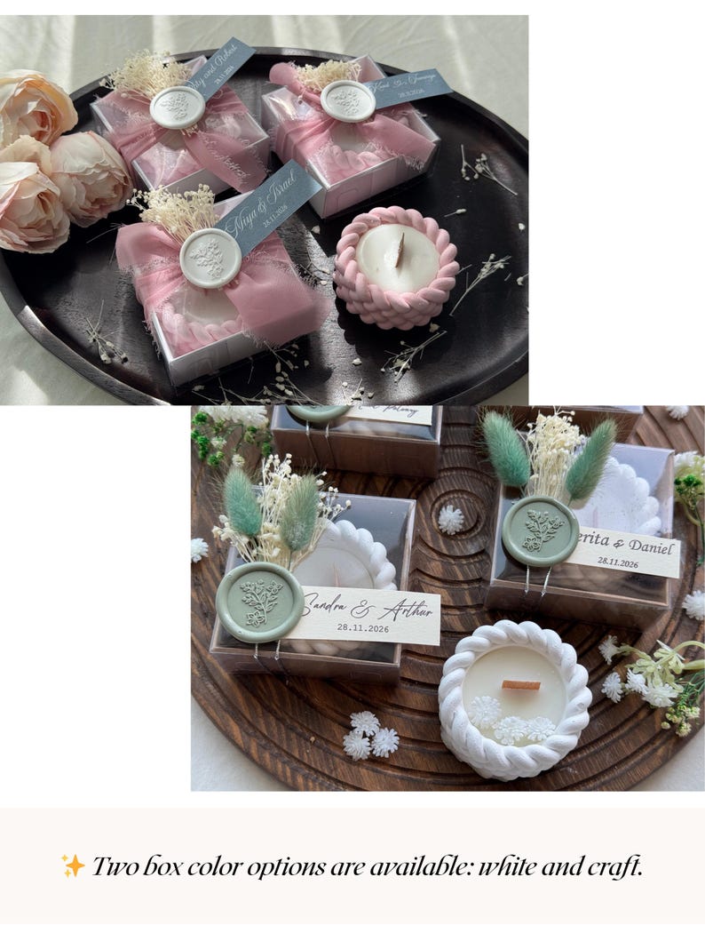 Elegant Wedding Favors Candle for Guest in Bulk, Pearl Bridal Shower ...