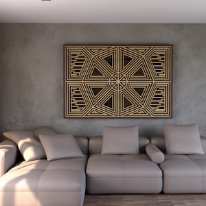 Barre de bateau multicouche 8 couches • laser cut svg dxf • nautical layered wall art • décoration murale bateau marin • fichier cnc