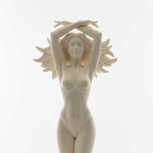 Winged Goddess Statue STL File | 3D Printable Angel Sculpture (Digital Download)