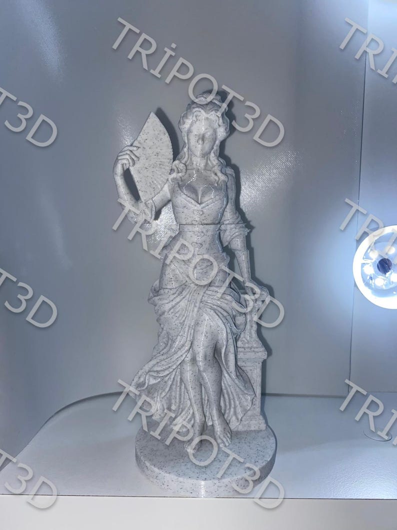 Victorian Lady Statue STL File | Rococo Fashion Sculpture (digital ...