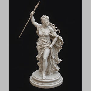 File STL della statua della dea guerriera Atena per la stampa 3D