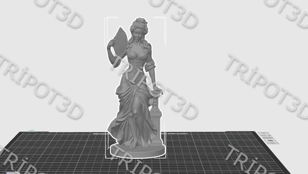 Buy Victorian Lady With Fan STL File | Rococo Woman Statue | Historical ...