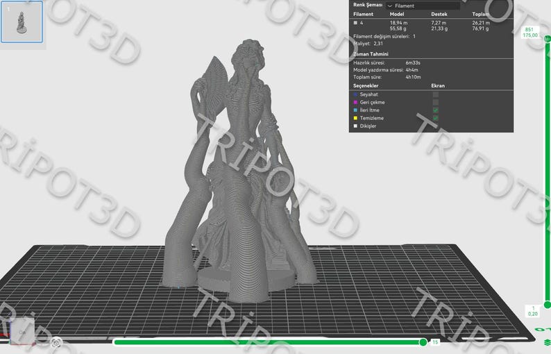 Victorian Lady Statue STL File | Rococo Fashion Sculpture (digital ...