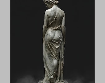 Greek Goddess Statue STL File, Classical Female Sculpture (Digital Download)