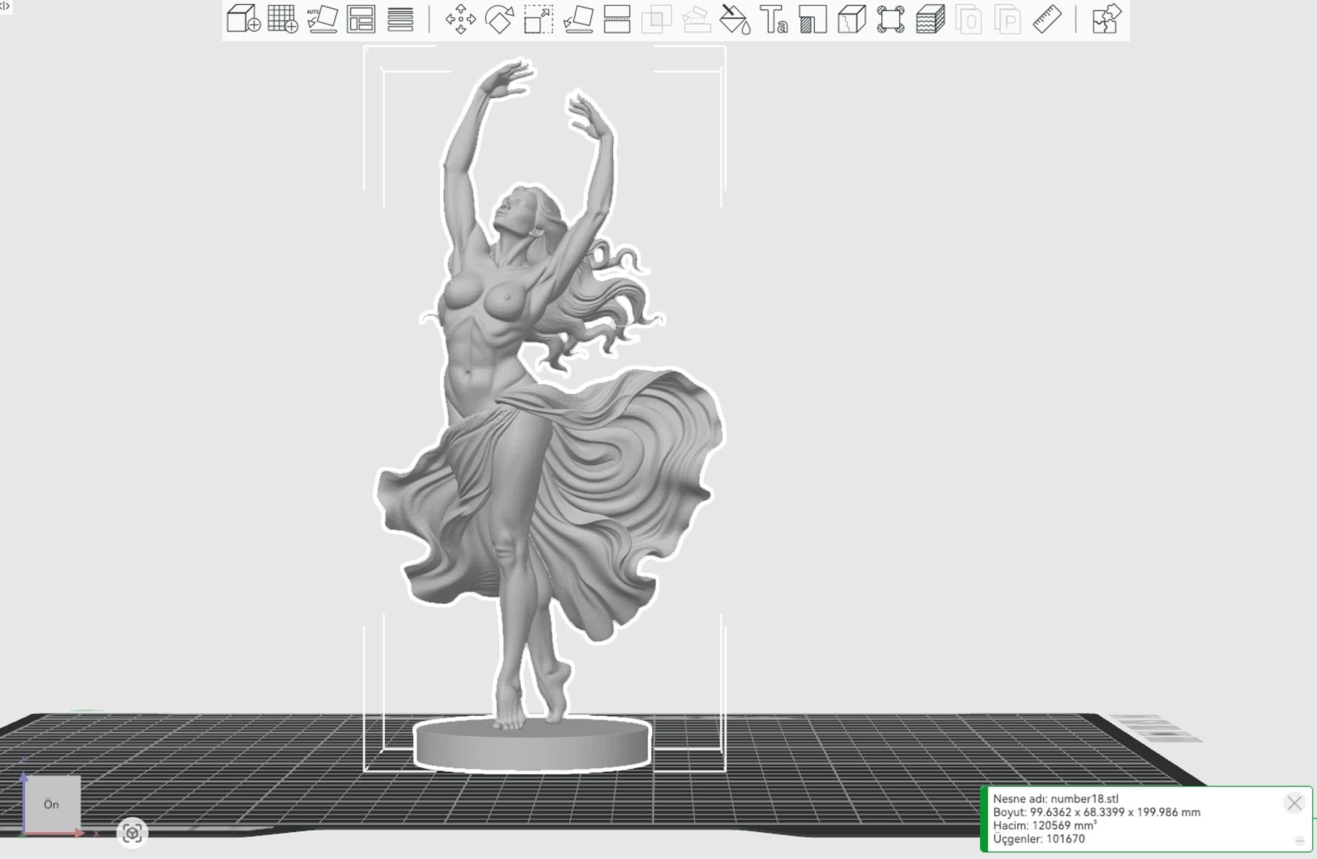 Elegant Dancing Woman Statue, Flowing Fabric Art, 3D Print STL File - Etsy