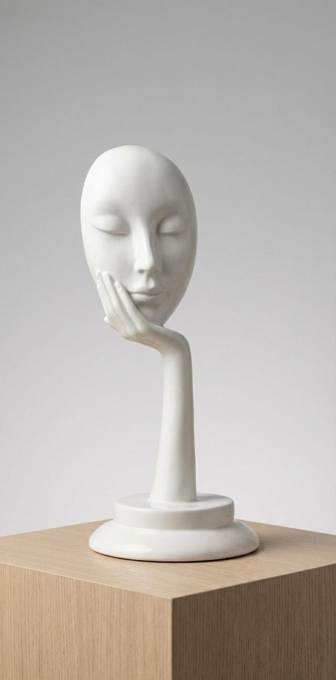 Abstract Face Sculpture STL File | Modern Minimalist Bust Statue ...