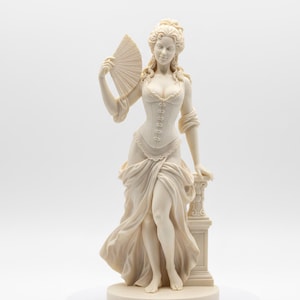 Victorian Lady Statue STL File | Rococo Fashion Sculpture (Digital Download)