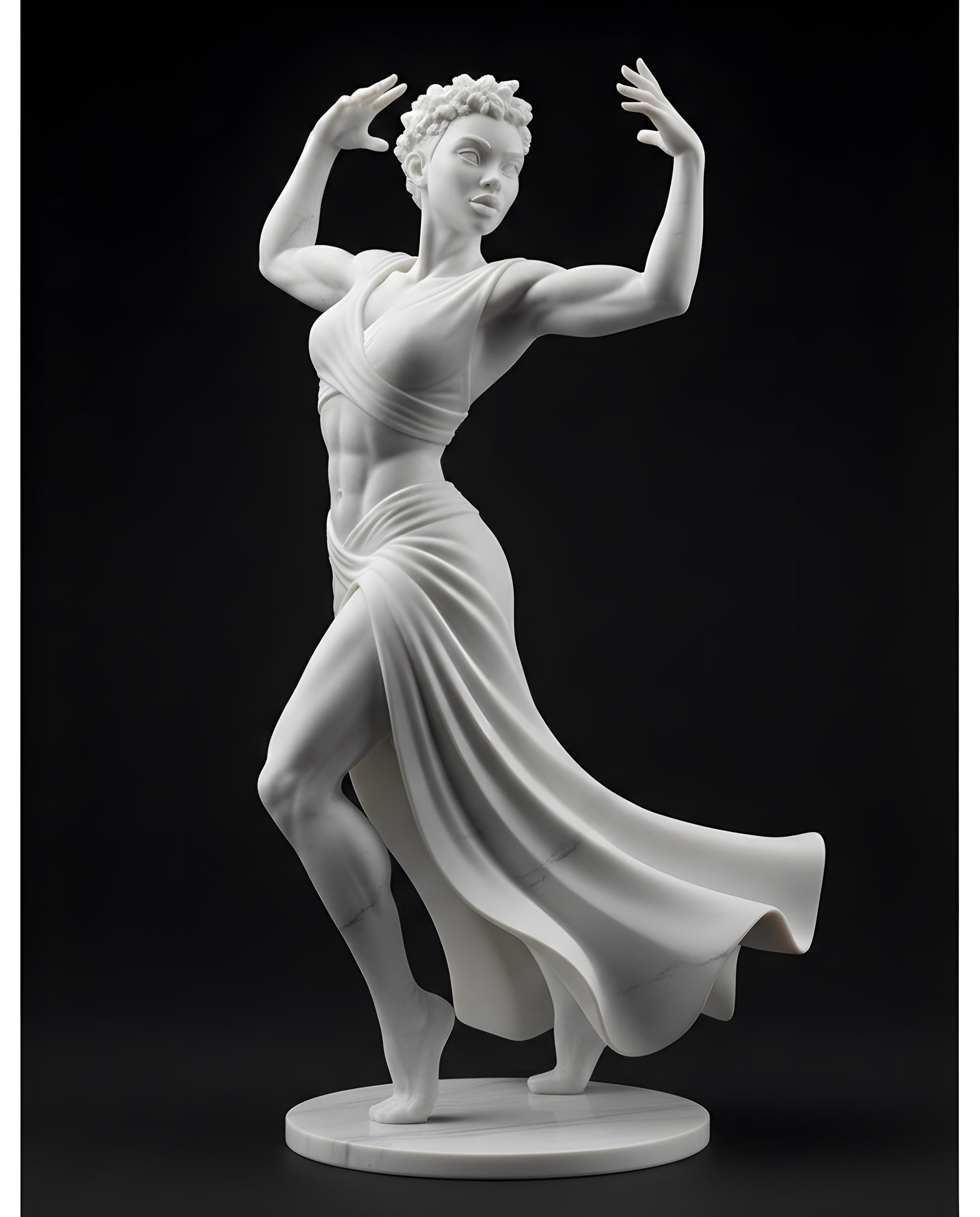 Dancing Woman Statue STL File, Elegant Female Figure 3D Print (digital ...