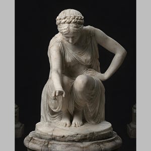 Archivo STL de diosa griega sentada para impresión 3D, descarga digital