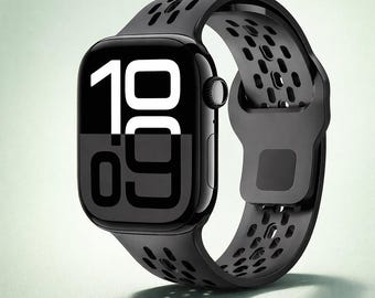 Correa de silicona para Apple Watch: correa deportiva suave, correa de repuesto impermeable.