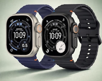 Correa deportiva de silicona suave para Apple Watch Ultra, Series 10, 9, 8, 7, 6 y SE.
