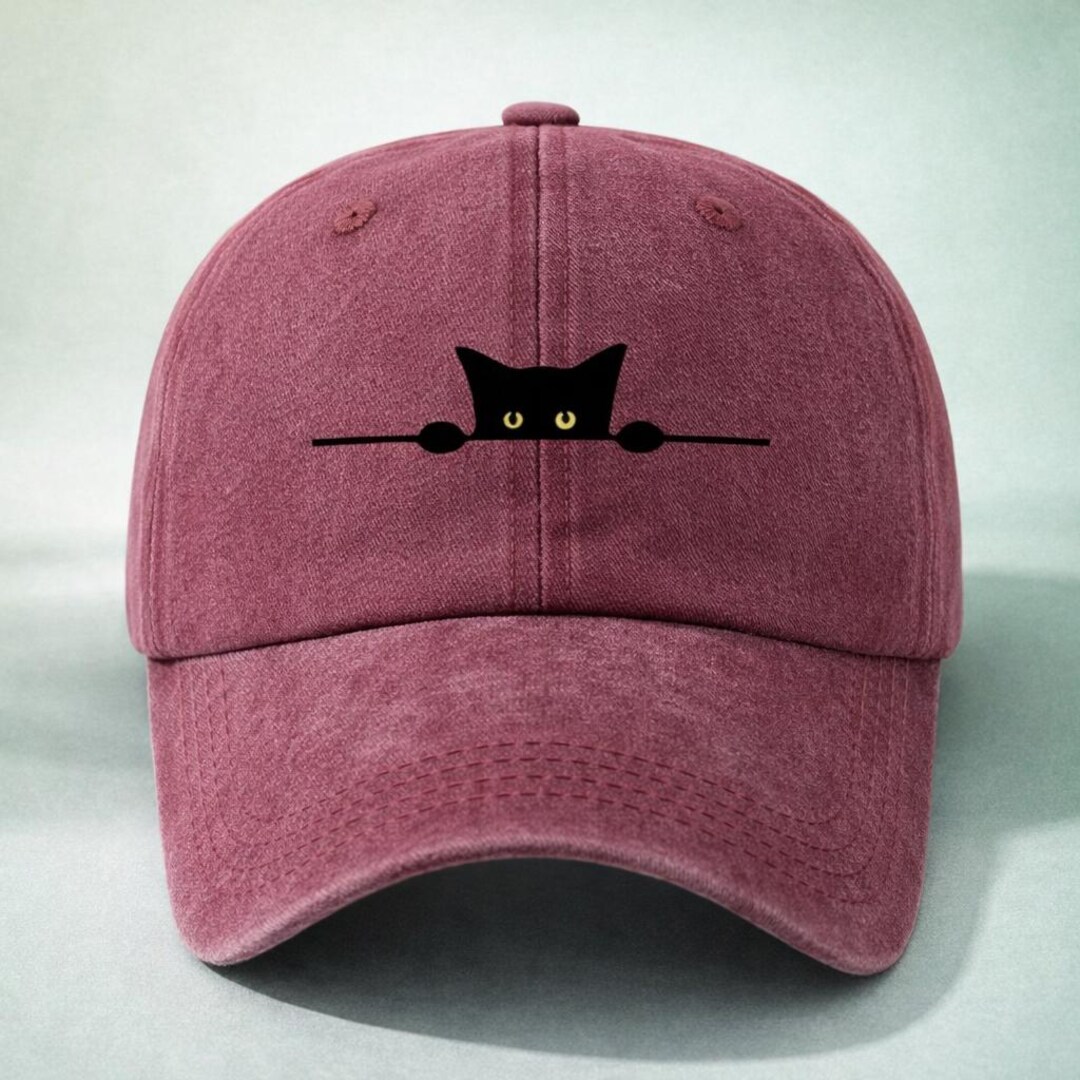 Embroidered Black Cat Baseball Cap – Cat Lover Gift - Etsy
