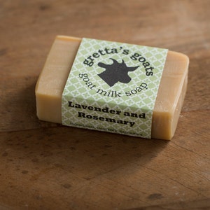 Organic Lavender Rosemary Goat Milk Soap from Hand Milked Goats that Graze on Organically Managed Pasture