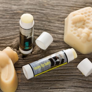 Honey Lip Balm made with farmstead honey and beeswax