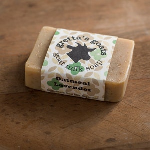 Organic Oatmeal Lavender Goat Milk Soap from Hand Milked Goats that Graze on Organically Managed Pasture