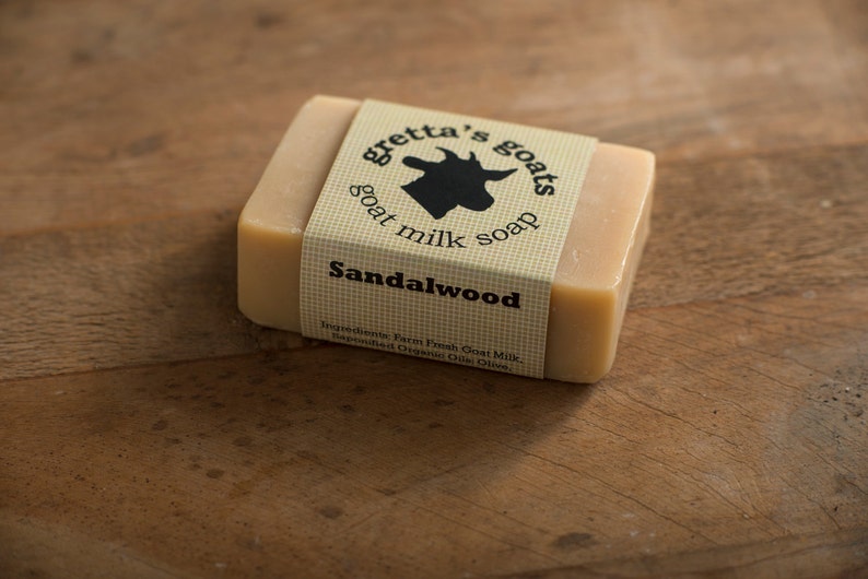 Sandalwood Goat Milk Soap from Hand Milked Goats that Graze on Organically Managed Pasture image 1