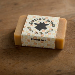 Organic Lemon with Lemongrass Goat Milk Soap from Hand Milked Goats that Graze on Organically Managed Pasture