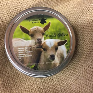 Lavender Hand Salve made with farmstead beeswax and organic oils