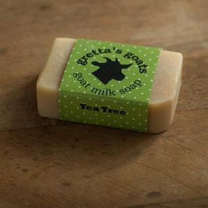 Organic Tea Tree Goat Milk Soap from Hand Milked Goats that Graze on Organically Managed Pasture image 1