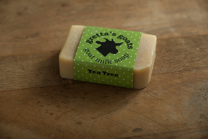 Organic Tea Tree Goat Milk Soap from Hand Milked Goats that Graze on Organically Managed Pasture image 1