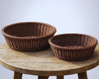 Rattan Fruit Basket  — Durable Supermarket Display Basket for Fresh Produce