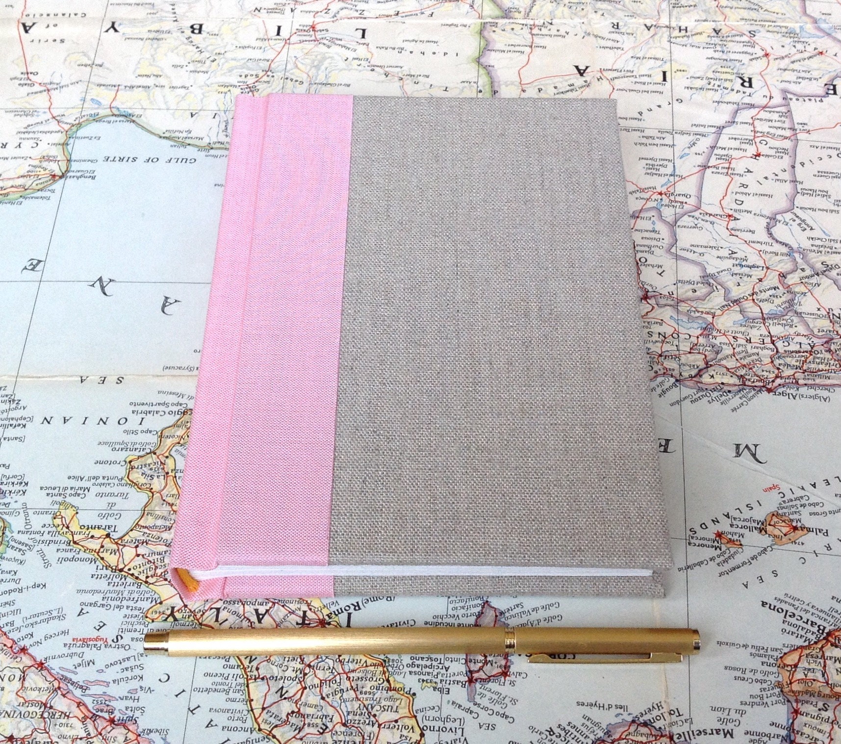 Linen hardcover sketchbook journal diary art journal Etsy