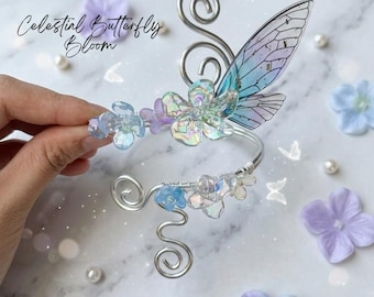 Butterfly Dream Collection - Handmade Beaded Arm Cuff – Flower, Butterfly, Star Charms Summer Beach & Festival Jewelry